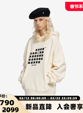 PROJECTJOIN 25秋冬新款非对称斜肩连帽卫衣帽衫银泰百货 300228