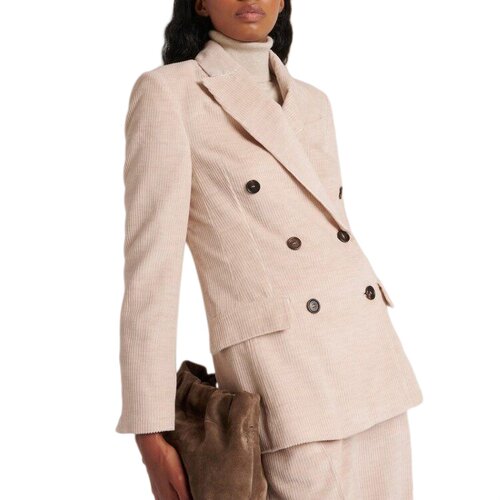 BC/BRUNELLO CUCINELLI 女士翻领双排扣御姐西服外套银泰301604
