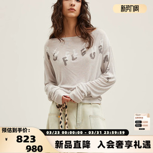 T恤银泰百货 JAC 女士印花船领罩衫 26春夏新款 301489 FLEURANT