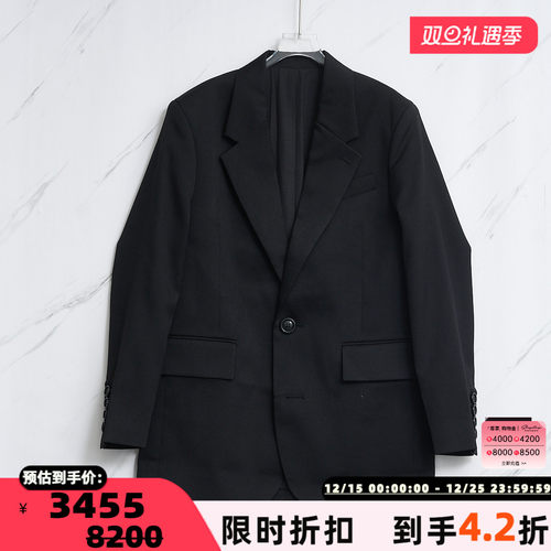 早秋款男士羊毛经典极简西服外套