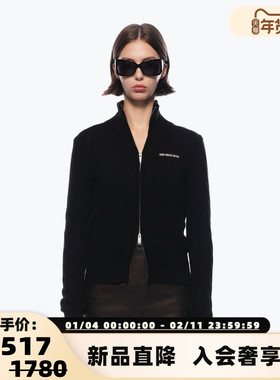 ANN ANDELMAN  秋冬新款男女同款立领麻花针织开衫银泰 301286