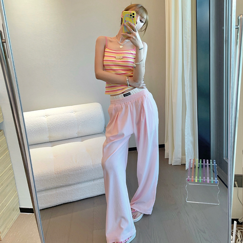 自然腰SOFITTE长裤泡泡纱休闲款