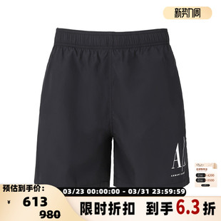 银泰百货 Armani 沙滩裤 AX胶印休闲短裤 300095 Exchange阿玛尼男士