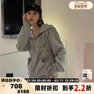 Pushbutton 春夏款女士设计感连帽外套连帽卫衣银泰百货 301596