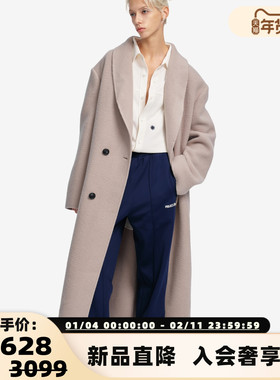 PROJECTJOIN 25秋冬新款男女款镶边羊毛束带大衣银泰百货 300228