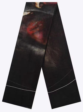 GIVENCHY/纪梵希  新品经典双猿头印花羊绒蚕丝方形围巾 301604