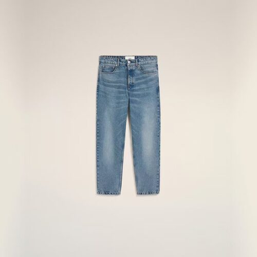 AMI PARIS 秋冬新款男士直筒牛仔裤（水洗产品）银泰百货 301574