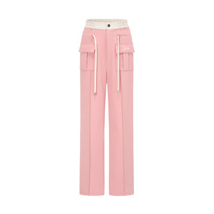 SHRO 休闲通勤系列女士假两件直筒抽绳卫裤 长裤 301469 ENRO