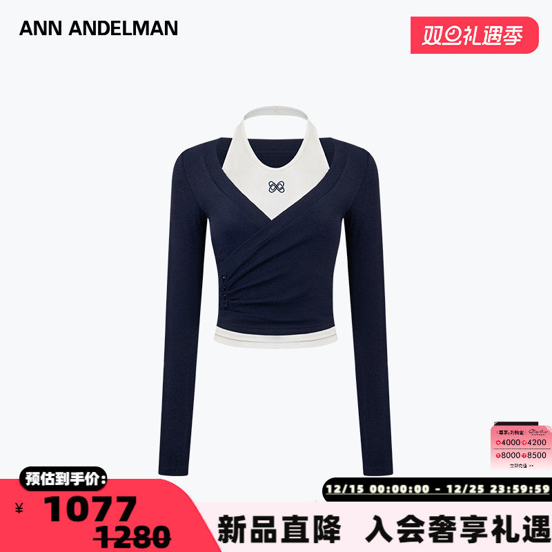 ANN ANDELMAN 25秋冬新款女士真两件套头上衣银泰百货 301286