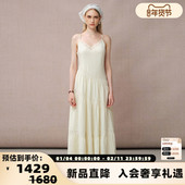 DIANA 301489 女士杏色吊带连衣裙长裙银泰百货 VEVINA 25新款