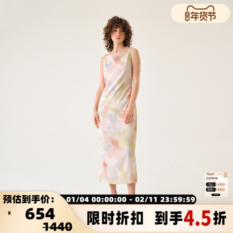 INSPIRE&amp;STORIES春季款印花吊带露背连衣裙长梦露裙HM009,女装/女士精品,连衣裙,淘宝优惠券,粉丝福利购,淘宝优惠卷