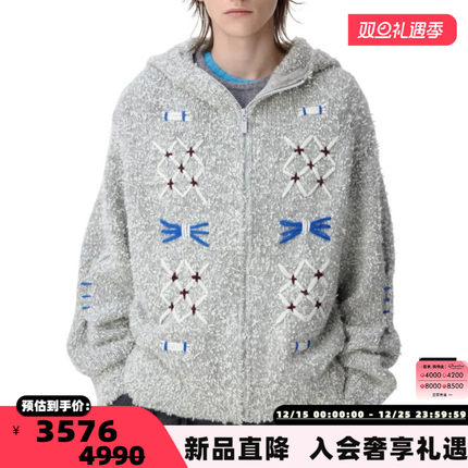 ADER ERROR 25秋冬新款男女同款羊毛混纺连帽毛衣银泰百货 301574