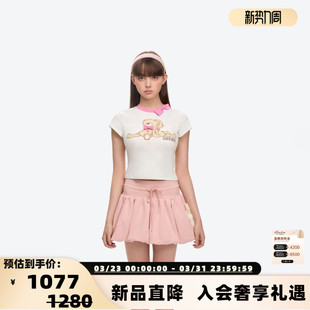 MARZO T恤银泰百货 新款 短袖 300178 女士蝴蝶结修身 13DE