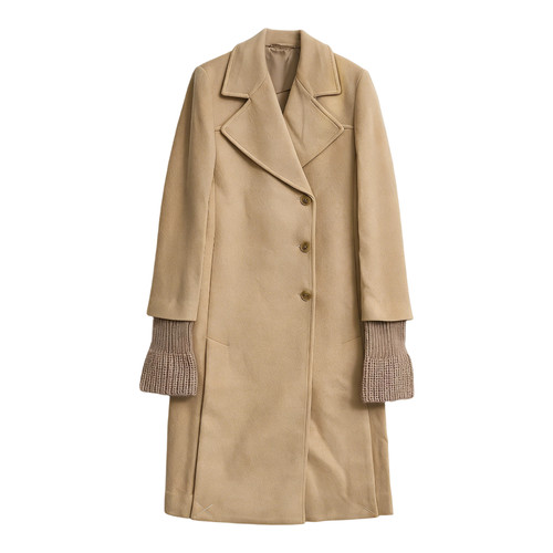 3.1 Phillip Lim 女士假两件大衣羊毛混纺长款外套银泰 301596