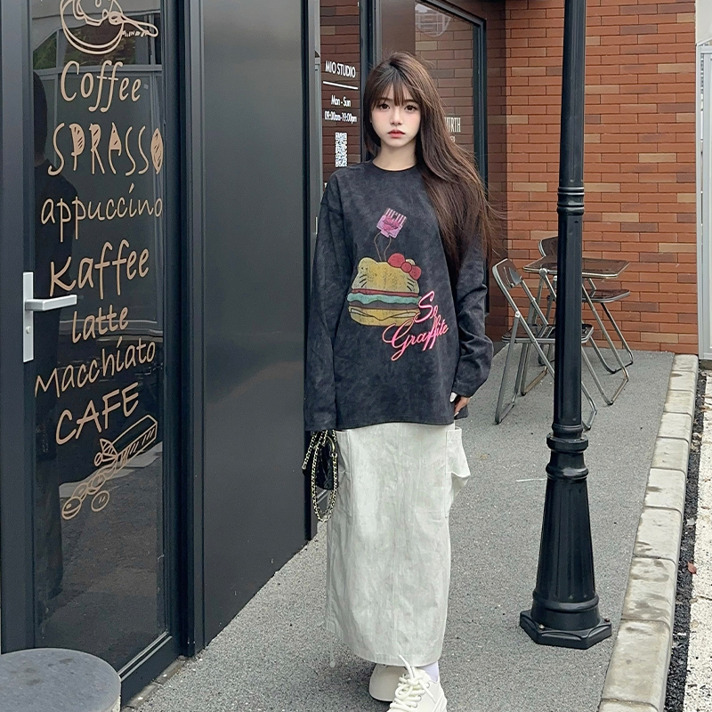 SOFITTE做旧重工晕染长半身裙