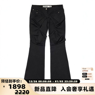 褶皱微喇休闲裤 OPEN 女士时尚 26春夏新款 银泰百货