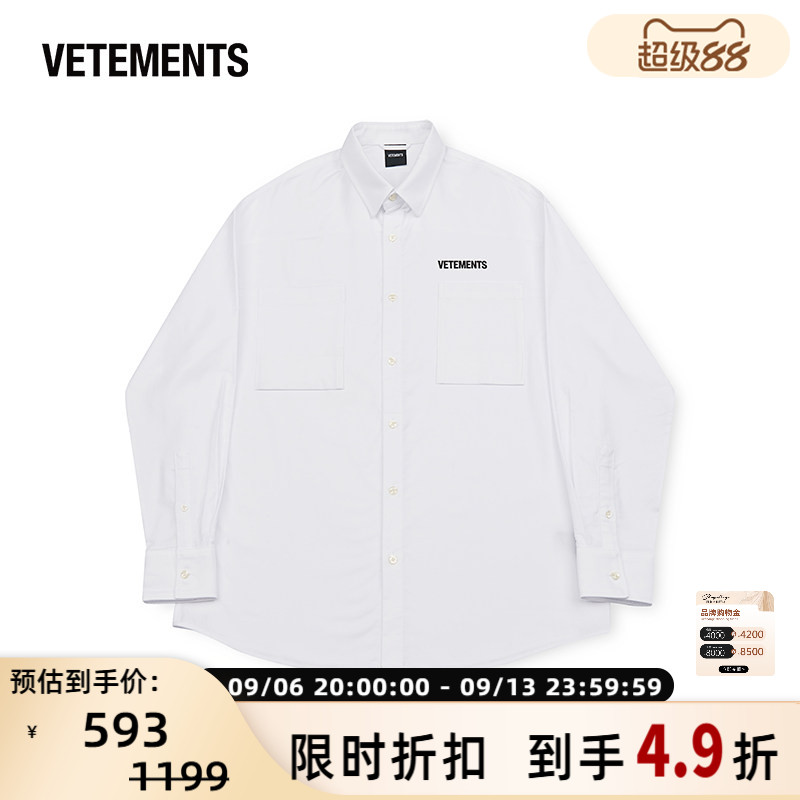 VETEMENTS男女情侣新款长袖衬衫图片