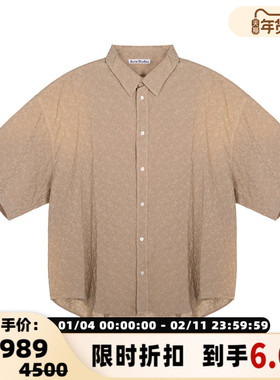 ACNE STUDIOS 新款男士渐变色休闲短袖衬衫上衣银泰百货 301574