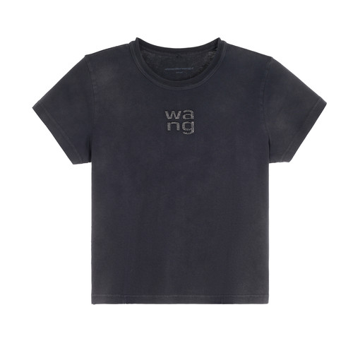 AlexanderWang女士短款纯棉T恤