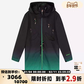 秋冬新品 男士 拼色拉链抽绳中长款 GIVENCHY 连帽夹克外套 301604