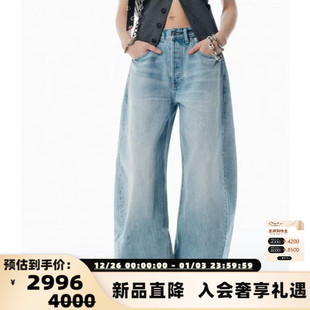 银泰百货 25秋冬女士宽松显瘦阔腿牛仔裤 301574 WANG ALEXANDER