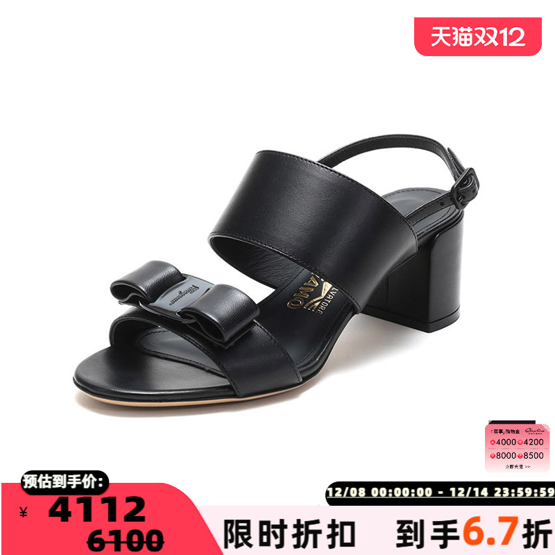 Ferragamo菲拉格慕女士粗跟凉鞋