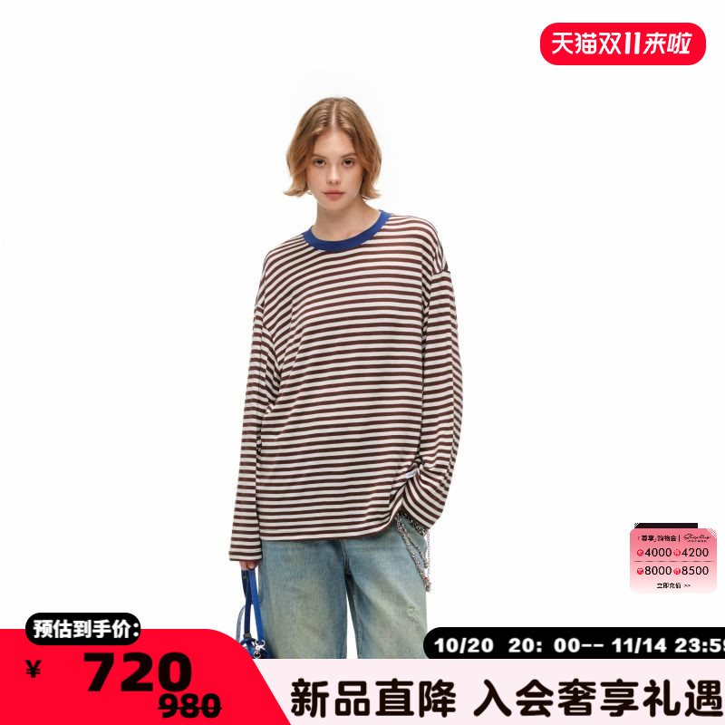 AlexiaSandra男女同款T恤条纹