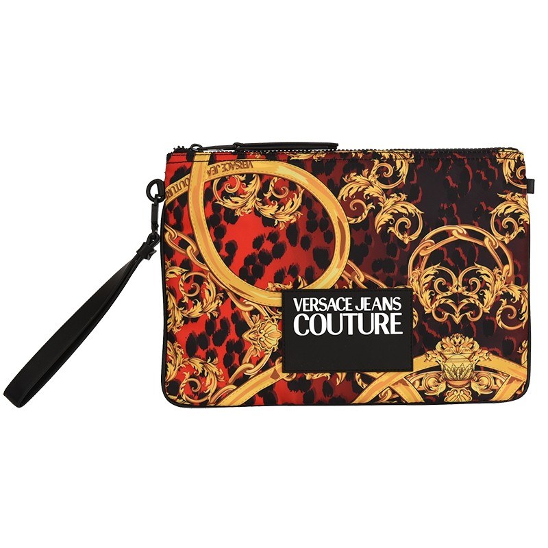 VERSACE JEANS COUTURE范思哲 男士聚酯纤维印花大号手拿包300154