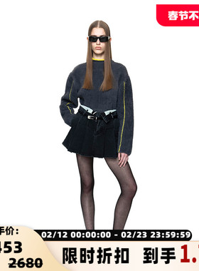 【折扣】YCH 女士圆领长袖针织衫卫衣