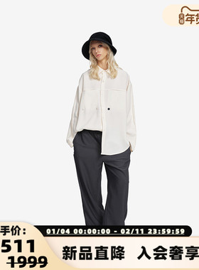 PROJECTJOIN 秋冬男女款弧线门襟镶边长袖衬衫银泰百货 300228