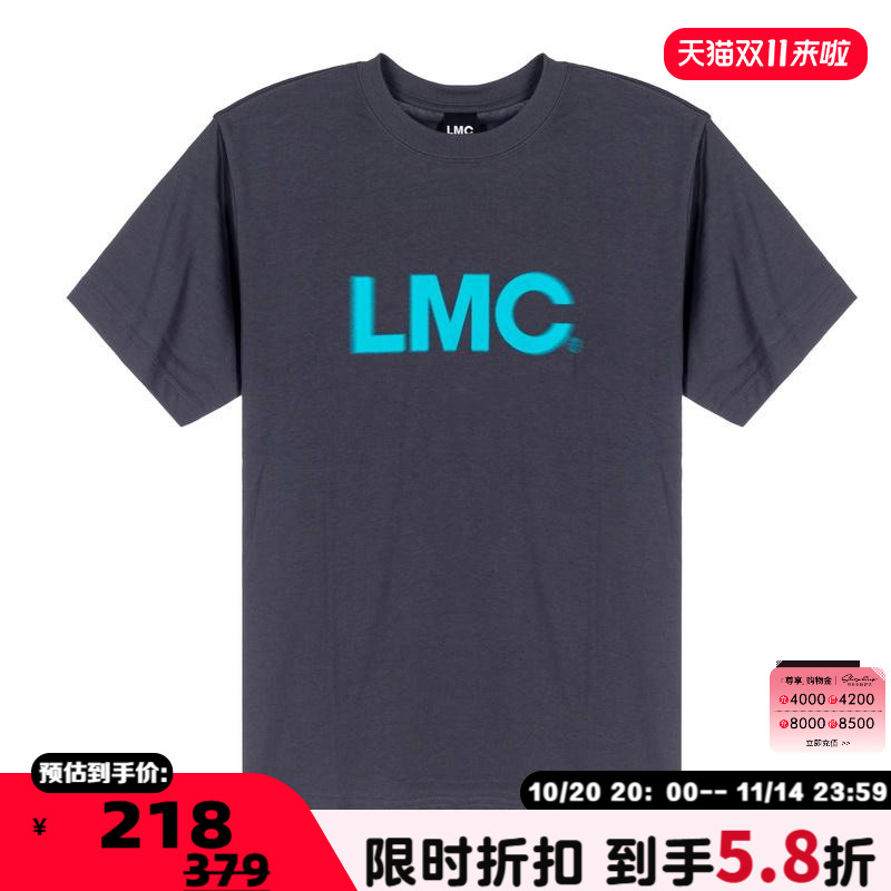 LMC字母印花短袖圆领T恤