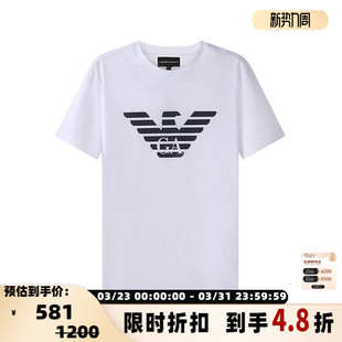 T恤鹰标图案银泰百货 圆领短袖 300095 男士 Armani阿玛尼EA