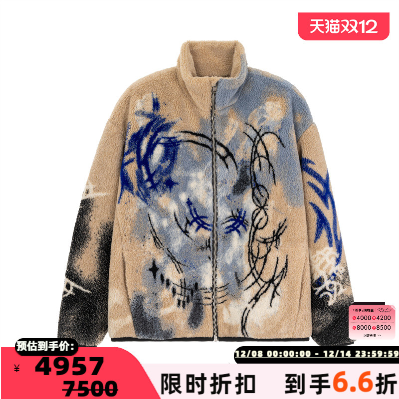 ACNE STUDIOS 春夏新款男士潮流印花休闲夹克外套银泰百货 301574