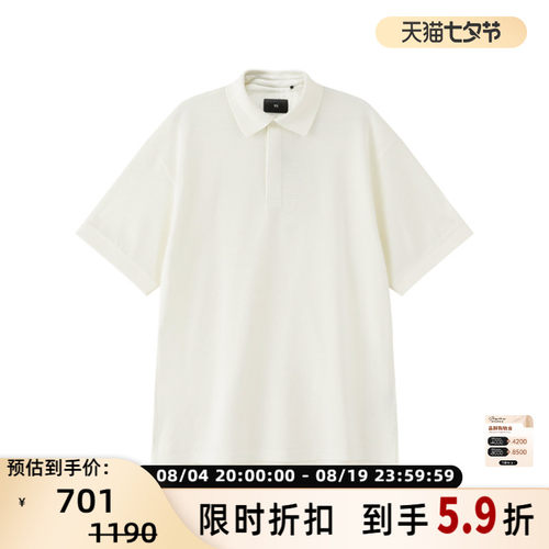 Y-3男士短袖POLO衫宽松版型休闲