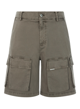 【折扣】REPRESENT 春季绿色复古休闲纯色多口袋男士短裤