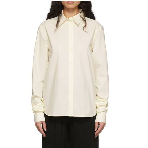 Mm6 Maison Margiela 女士翻领系扣通勤长袖衬衫银泰百货 301604