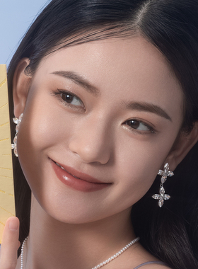 abyb charming 四叶盛放系列 四叶蝶耳环 301343