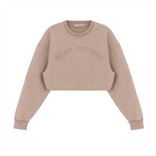 ACNE STUDIOS 秋冬女士落肩袖圆领字母短款卫衣银泰百货 301574