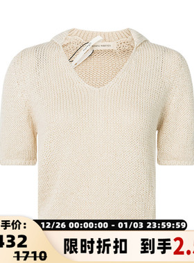 NOTHING WRITTEN春季纯色翻领复古文艺风女士薄款针织衫上衣