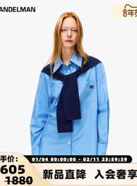 【何洁同款】ANN ANDELMAN  2025春夏女士披肩假两件衬衫 301286