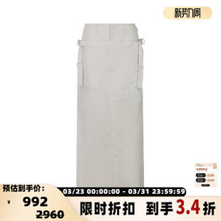 风直筒包臀中长款 春季 女士户外工装 半身裙 新款 OPEN