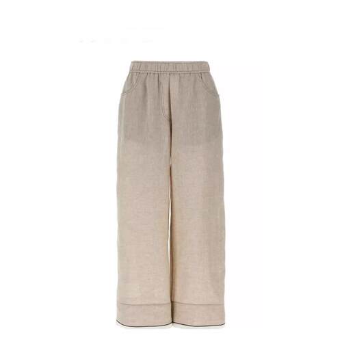 BC/Brunello Cucinelli 秋冬新款女士亚麻休闲裤银泰 301574