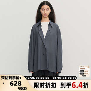 301257 24AW系列女士V领廓形衬衣银泰百货精品 CONCISE WHITE简白
