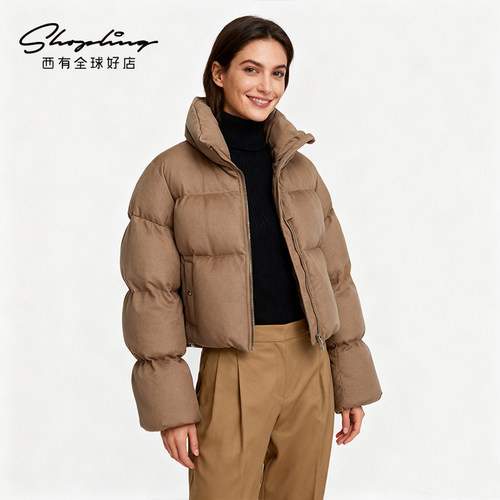 IMMI女士抽绳短款羽绒服