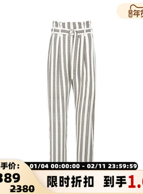 【折扣】YCH 女士复古可拆卸腰带休闲裤