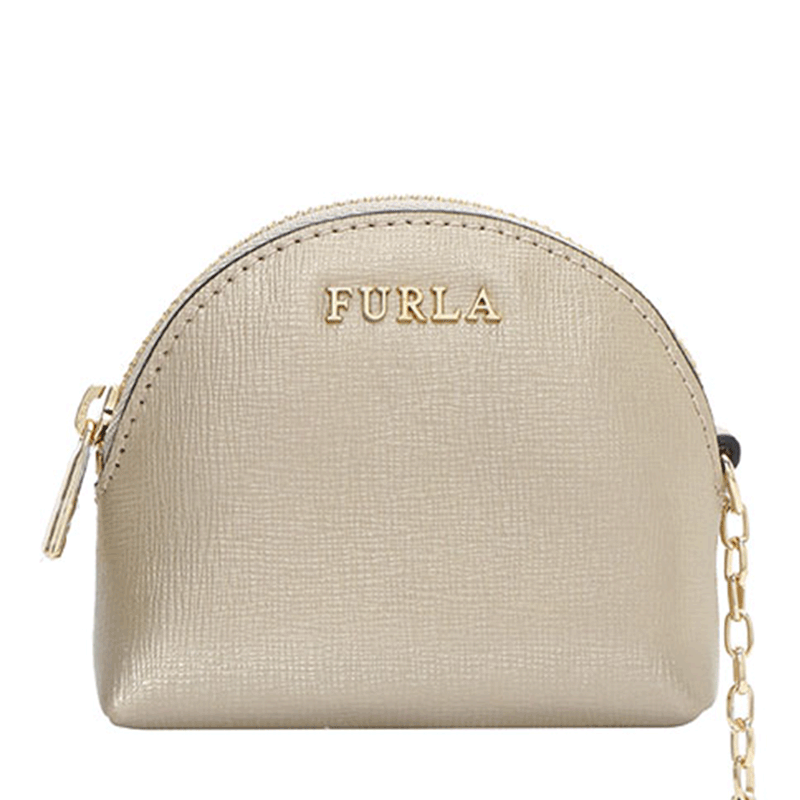 FURLA/ܽÀ Å£ÆÊ²ã¸ï½ðÊôlogo×°ÊÎŮʿÃÔÄãÁãÇ®°üÒøÌ©