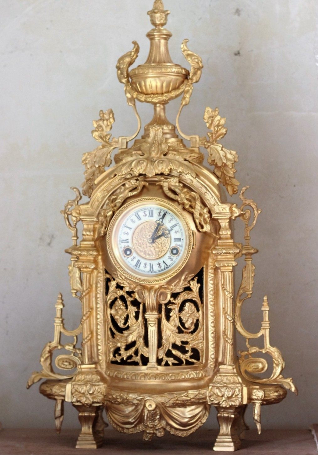 景工新品  欧式座钟 别墅样板间配饰 镀金座钟