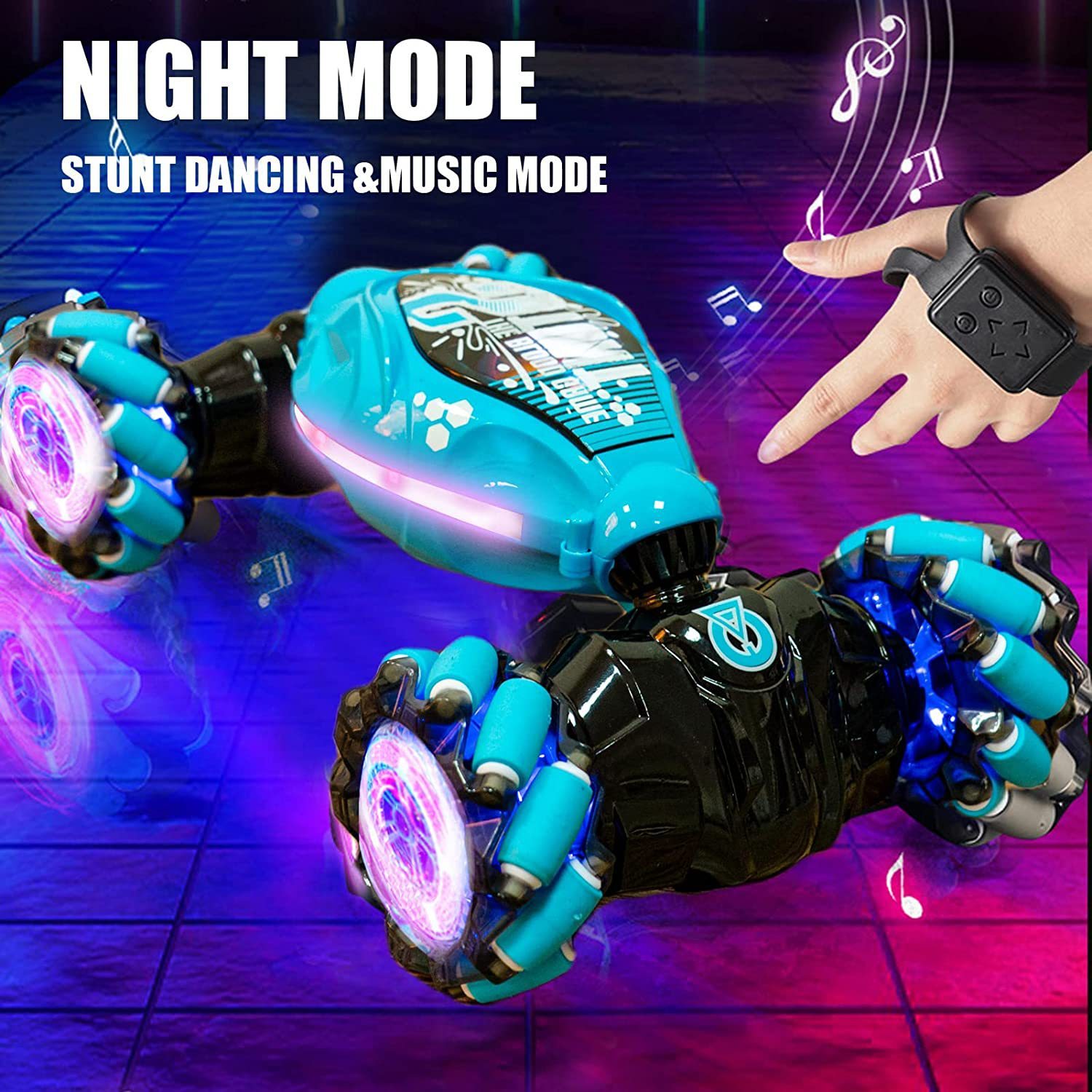 手势感应扭变车灯光音乐特技攀爬车玩具Remote control stunt car