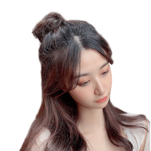抓夹小半丸子头假发女仿真发蓬松自然花苞头发饰懒人垫发包盘发器