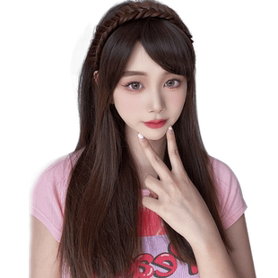 斜刘海假发片女自然前额空气刘海假发无痕假刘海发片头帘流海发箍